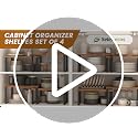 Kitchen Cabinet Organizer Shelf Set of 4 Rustic Brown Stackable Expandable Wood Spice Racks