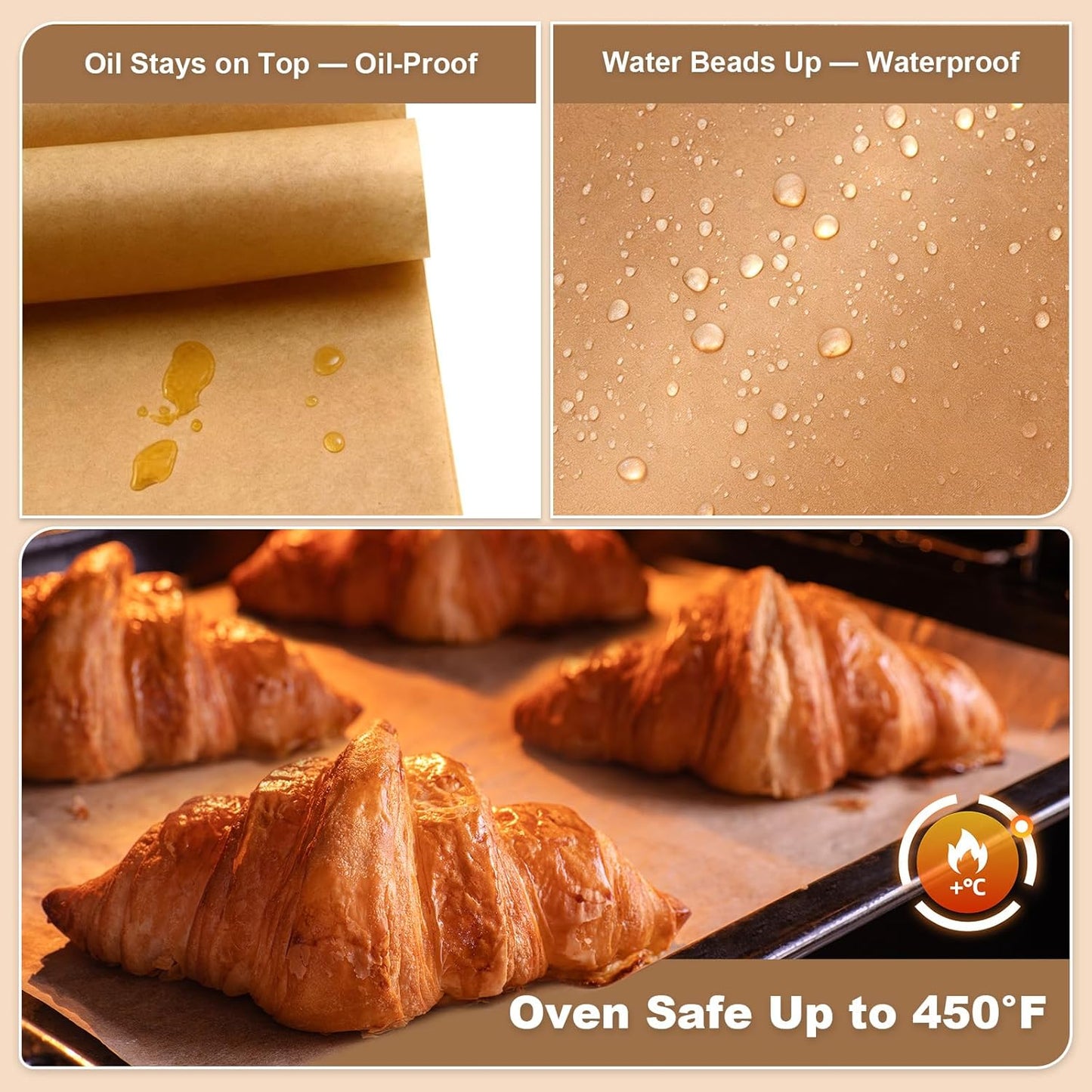 Parchment Paper Sheets | 220 Pcs Non-Stick Precut Baking Paper - 8.5x8.5 Inch, Oil & Water Resistant