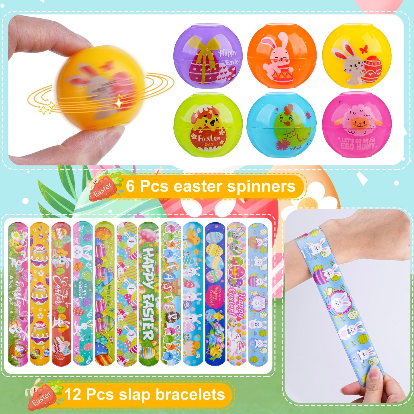 YiYLunneo 200PCS Prefilled Easter Eggs with Toys Inside for Kids, Easter Basket Stuffers Fillers with Fidget Toys 50 Pack for Easter Eggs Hunt Easter Party Favors, Easter Classroom Prize Gifts