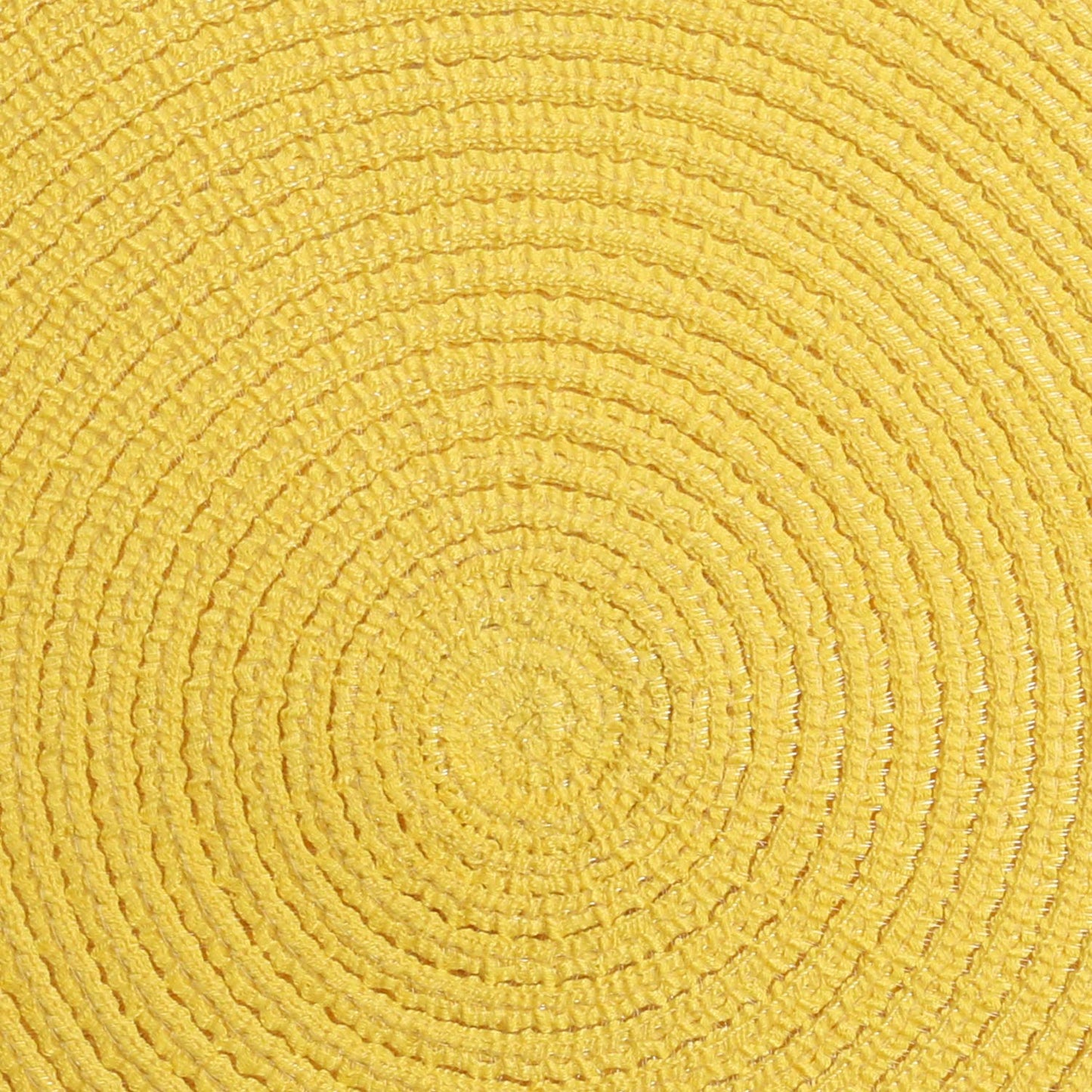 SHACOS Round Braided Placemats Set of 4 Washable Kitchen Table Place Mats Doilies Table Mats for Home Wedding Party Dining Table Decor (Yellow, 4)