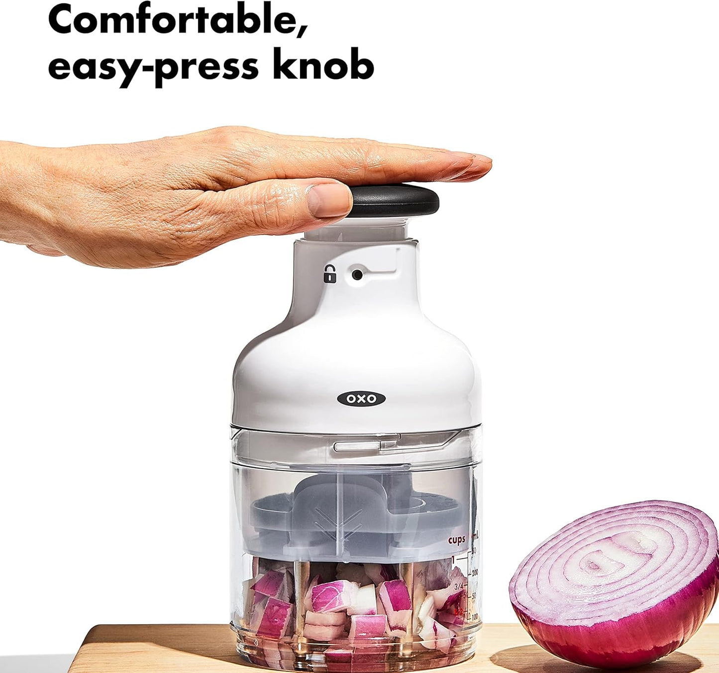 OXO Good Grips Vegetable Chopper - Effortless Dicing & Slicing | Compact Design for Easy Storage