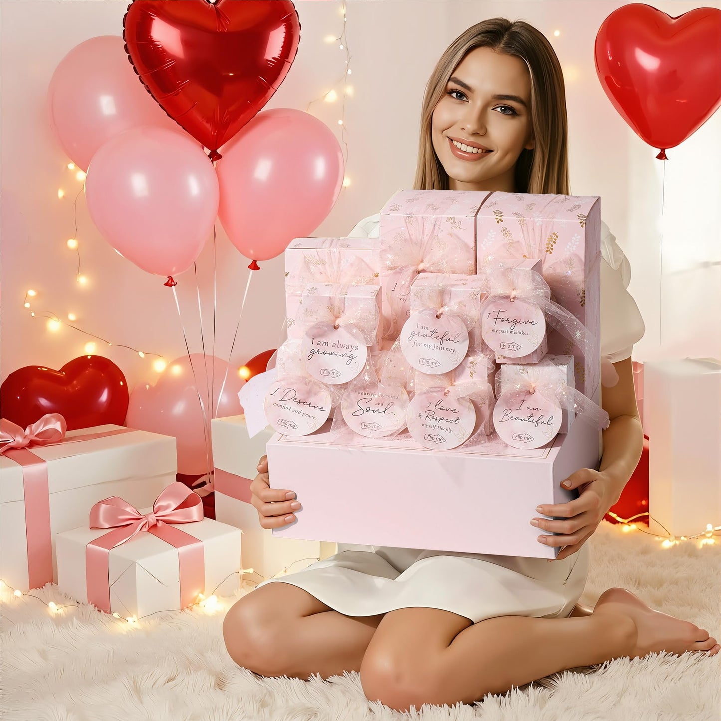 Qinline SPA Gifts for Women & Teen Girl – 10 PCS Mothers Day Birthday Gift Basket, Luxury Self Care Home Bath Set for Relaxing, Get Well Soon Care Package & Pampering Gifts for Her Friend Daughter Mom