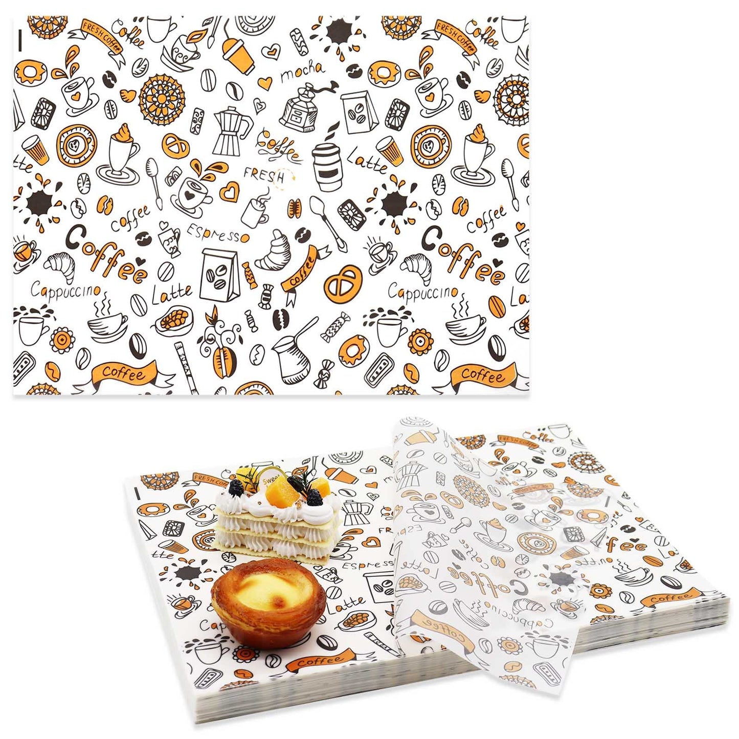 300pcs Deli Paper Sheets 11''x15'', Wax Paper Sheets for Food, Grease Resistant Sandwich Wrapping Paper, Premium Food Basket Liners for Bakery, BBQ, Picnic, Home Party, Festival and Outdoors