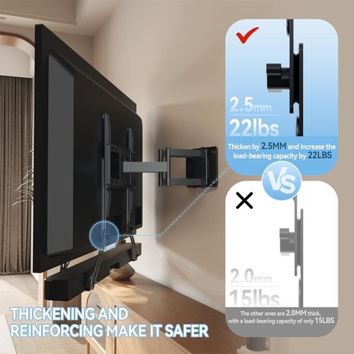 C YECEN Sound Bar Mount - Adjustable Height & Depth with Detachable Extension Arms | TV Mounting Solution