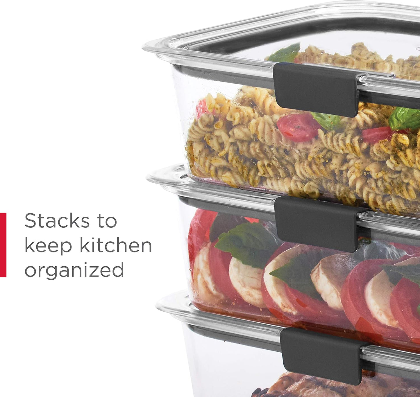 Rubbermaid Brilliance 44-Piece BPA-Free Food Storage Container Set - Airtight & Leak-Proof Lids for Meal Prep