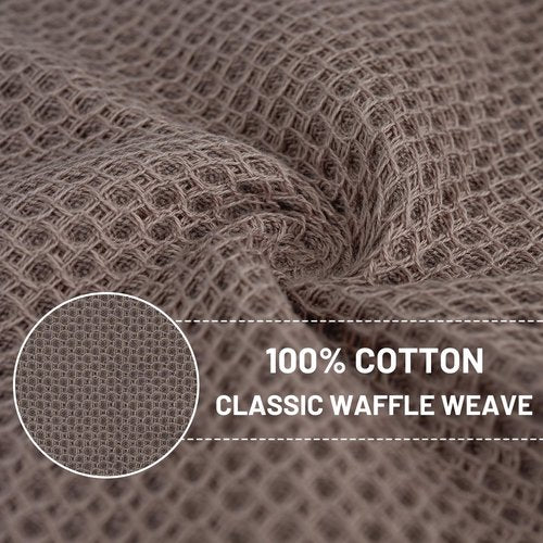 AIQIBAO 100% Cotton Kitchen Dish Cloths, 6 Pack Ultra Soft Absorbent Waffle Weave Dish Towels for Drying Dishes Quick, 12 * 12 Inches（Colord
