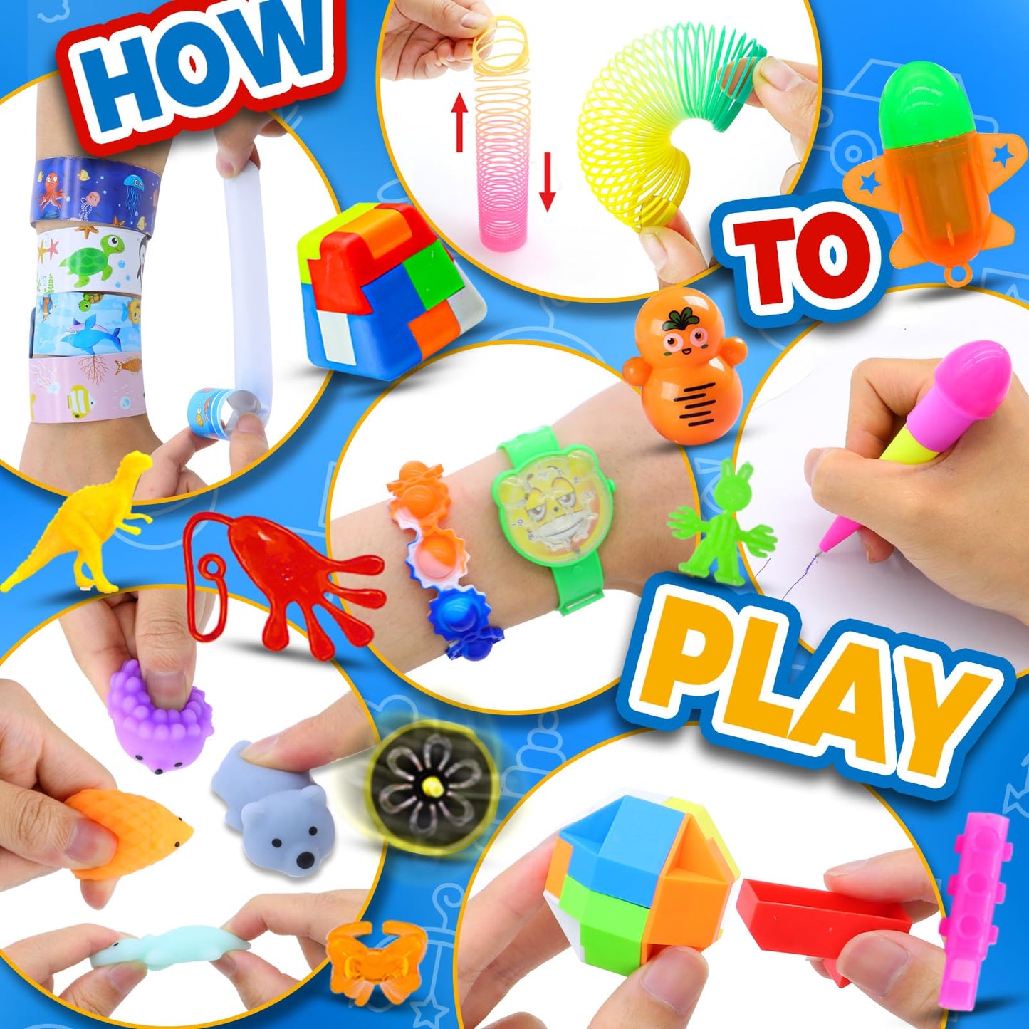 Olganicor 350 PCS Party Favors for Kids, Fidget Toys Bulk, Easter Eggs Fillers, Treasure Box Toy for Classroom Prizes, Goodie Bags Stuffers Birthday Carnival Prize, Pinata Filler Stuffers
