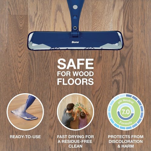 Bona Hardwood Floor Cleaner Refill - 128 Fl Oz - Unscented Residue-Free Solution for Wood Floors