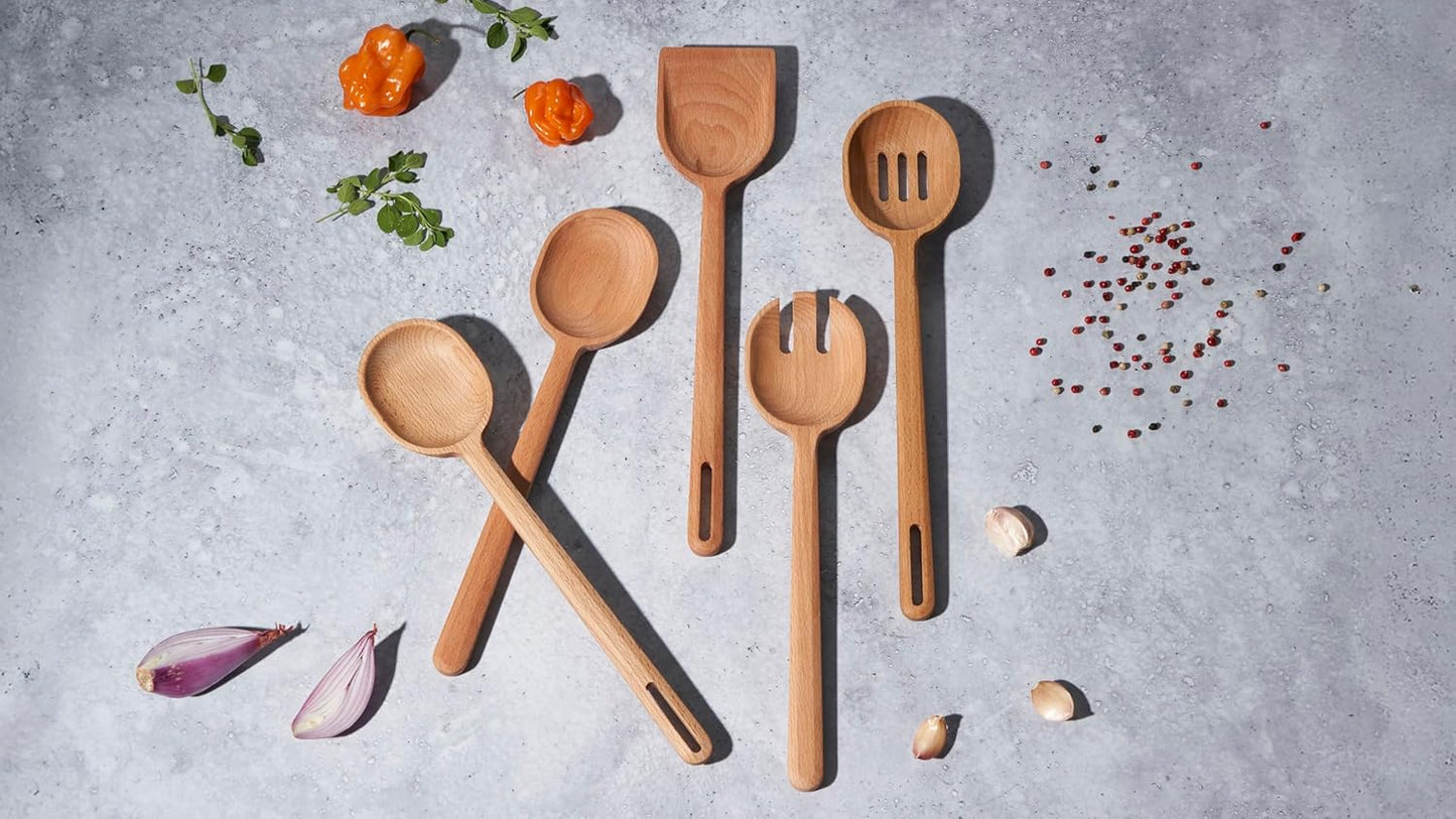 Le Creuset Wooden Serving Spoon - Durable Kitchen Utensil for Effortless Serving | Classic Design