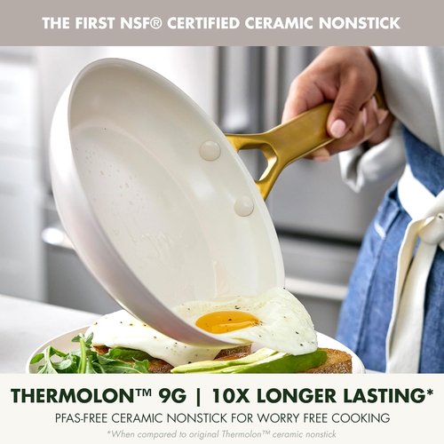 GreenPan Nonstick Reserve Pro 8" Frying Pan - NSF Certified Ceramic, PFAS-Free, Oyster Gray
