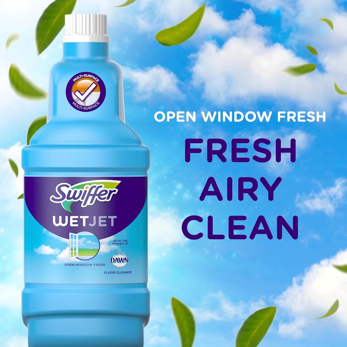 Swiffer WetJet Floor Spray Mop Cleaner Kit - Includes Power Mop, 10 Pads & Cleaning Solution