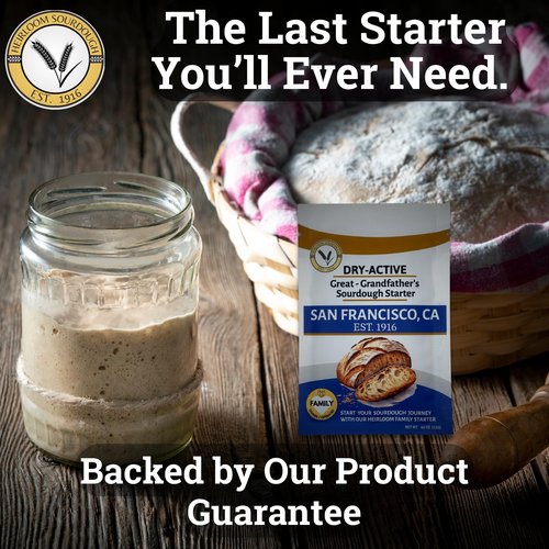 100 Year Old San Francisco Sourdough Starter | Our Great Grandfather's Starter from 1916 | Easy to follow instructions | Includes detailed instructions and recipe |