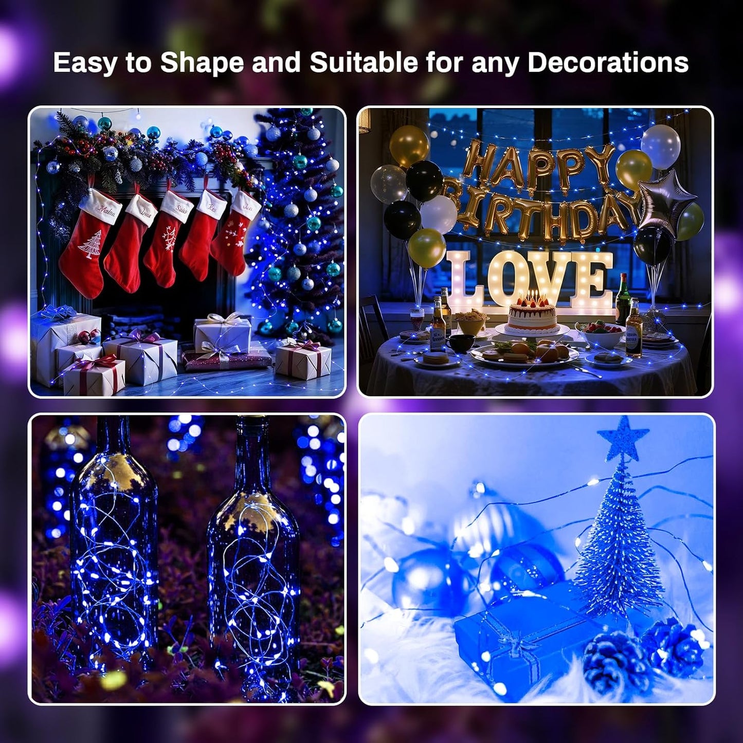 ZGWJ 12 Pack Fairy Lights - Battery Operated 7ft Mini LED String Lights | 3 Modes for DIY & Party Decor