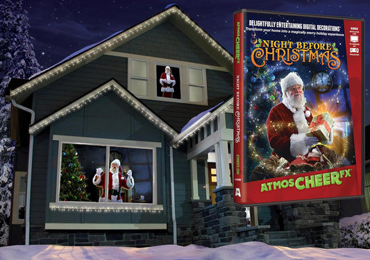 AtmosFX Christmas Digital Decorations DVD - Night Before Christmas Holiday Projector