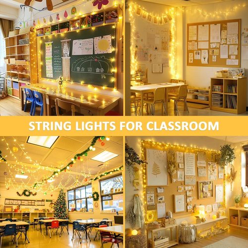 JMEXSUSS 400 LED Christmas Lights - 132 ft Warm White String Lights with Remote | 8 Twinkle Modes for Holiday Decor