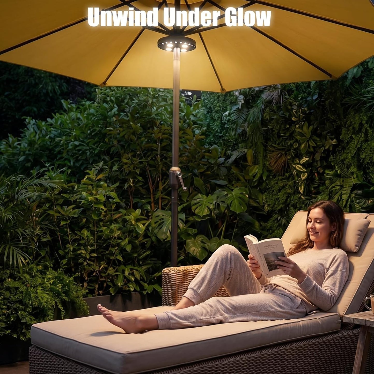 OYOCO Patio Umbrella Light - Cordless LED Lighting with 3 Brightness Modes | Fits 1.15"-2" Poles
