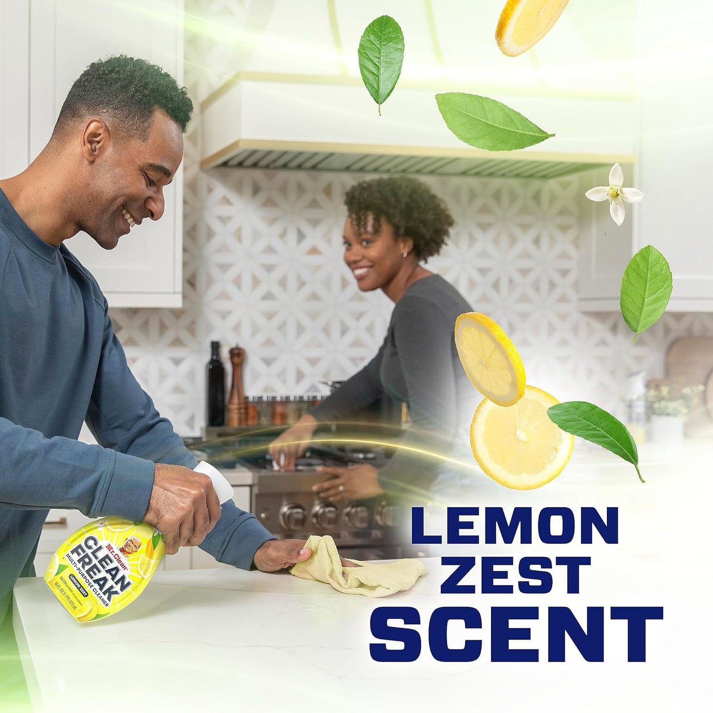 Mr. Clean Deep Cleaning Mist Multi-Surface Spray - Lemon Zest Scent, 16 Fl Oz Starter Kit