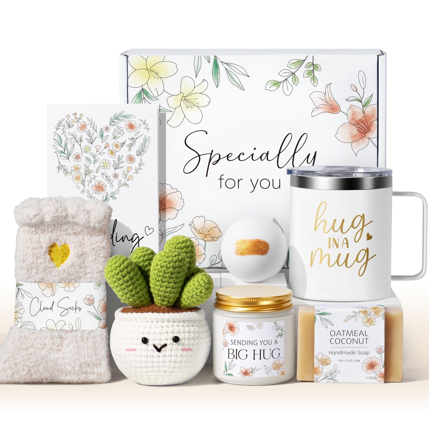 Self Care Get Well Soon Gifts Basket for Women, Mothers Day Birthday Gifts for Women Spa Care Package, Thinking of You Inspirational Sympathy Gift Basket, Unique Gift for Mom Her Grandma Sister Wife