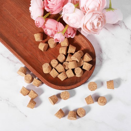 1/2 Inch Mini Tapered Cork Stoppers, 120 Pcs Cork Stoppers Wine Bottle Corks Plugs Replacement Wooden Wine Stopper Durable Small Bottle Plugs Replacement Wines Stopper for Jars Beer Bottles DIY Crafts