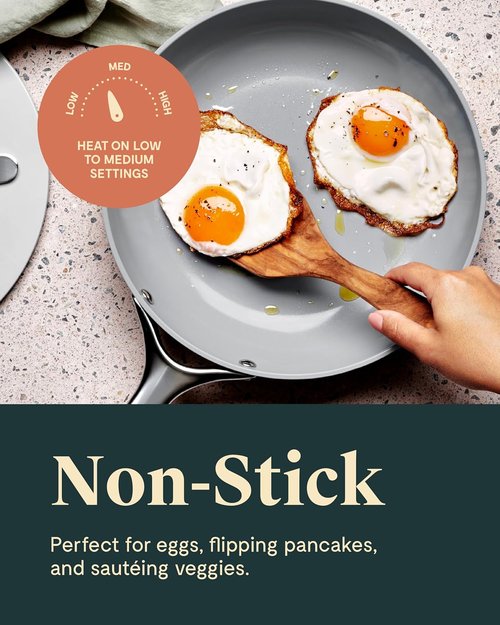 Caraway Nonstick Ceramic Mini Fry Pan - Non-Toxic, PTFE & PFOA Free | Oven Safe, 8" (1.05 qt) - Cream