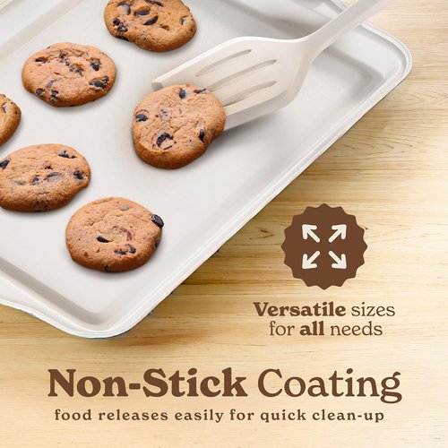 Country Kitchen Nonstick Bakeware Set - Heavy Duty & Durable, Easy Release, Grey | 4 Pieces