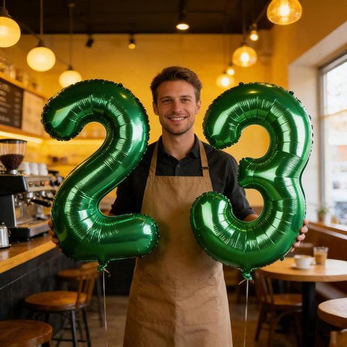 Big 40-Inch Number 23 Balloons by [Brand Name] - Dark Green Foil Birthday Decorations for Women