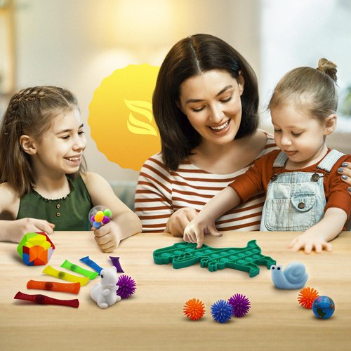 Fidget Poppers Pack – 50 Pcs Fidget Toys, Party Favors for Kids 8-12, Stocking Stuffers, Bulk Sensory Toys for Classroom Treasure Box Prizes, Goodie Bags, Birthday Gifts