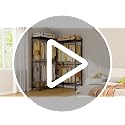 Bronze Ulif E4L L-Shaped Heavy-Duty Garment Rack with Shelves & Hangers