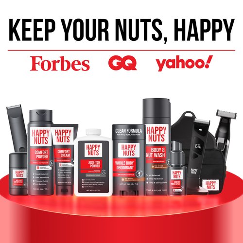 HAPPY NUTS Anti-Chafe Comfort Stick for Men: Ultimate Friction Defense & Chafing Prevention for Active Lifestyles - Perfect for Runners, Cyclists, & Active Men (1 Pack)