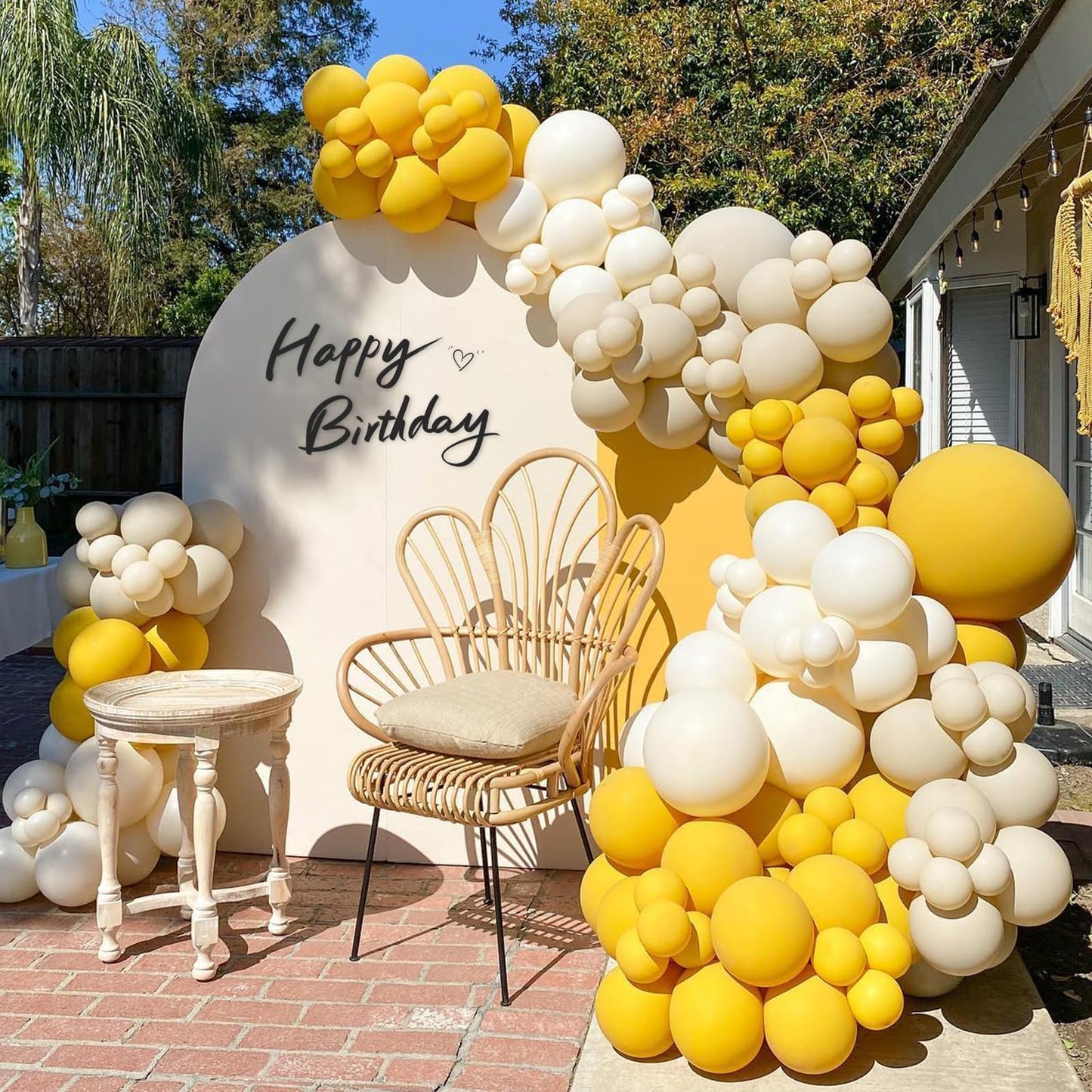 Mustard Yellow Balloons 12 inch, Mustard Yellow Latex Balloons 50pcs Party Balloons for Sunflower Bee Thanksgiving Fall Baby Shower Birthday Party Decorations