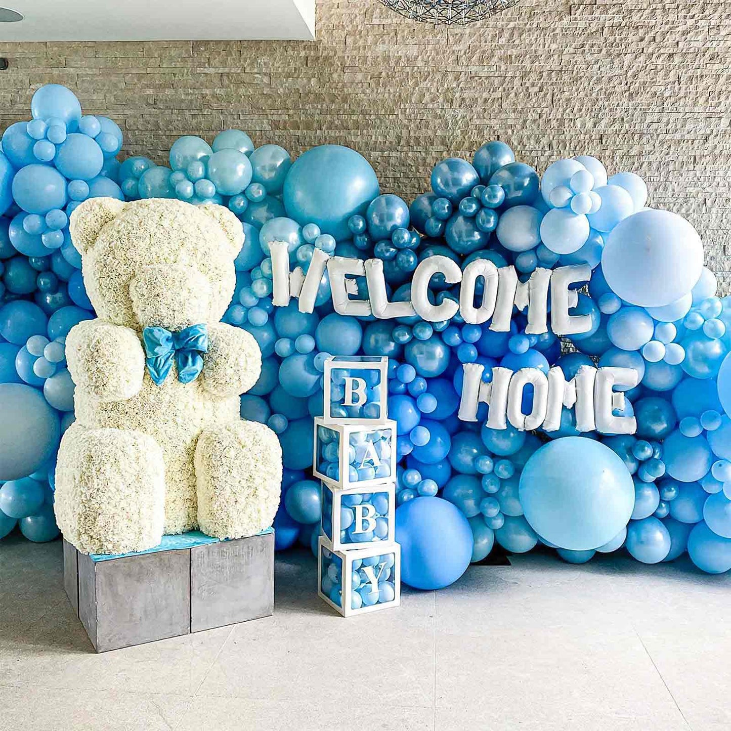 PartyWoo Pearl Light Blue Balloons 50 pcs 12 Inch Baby Pastel Blue Balloons for Graduation Baby Shower Gender Reveal Weddings Anniversary Under The Sea Theme Birthday Party Decorations Blue-Z02