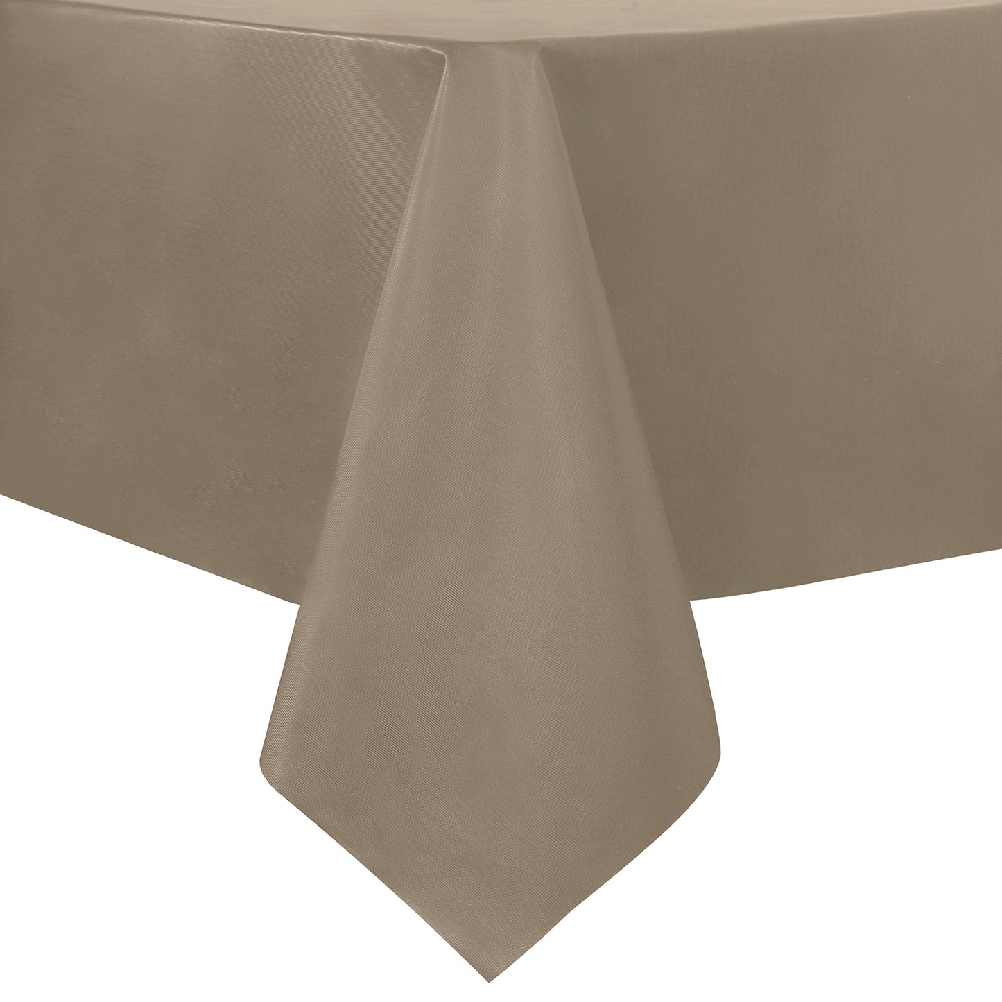 sancua 100% Waterproof Rectangle PVC Tablecloth - 54 x 54 Inch - Oil Proof Spill Proof Vinyl Table Cloth, Wipe Clean Table Cover for Dining Tables, Buffet Parties and Camping, Khaki