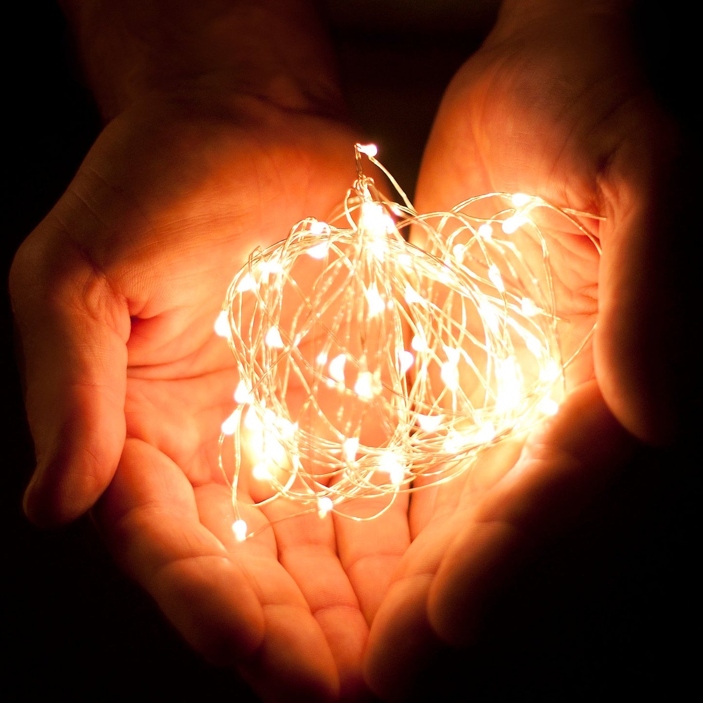RTGS 2-Pack 20 LED Copper Wire Twinkle Fairy Lights, Battery Powered, Waterproof — Christmas, Holidays, Wedding, Party — Bedroom, Living Room — 6.5 Ft, Warm White, Indoor & Outdoor
