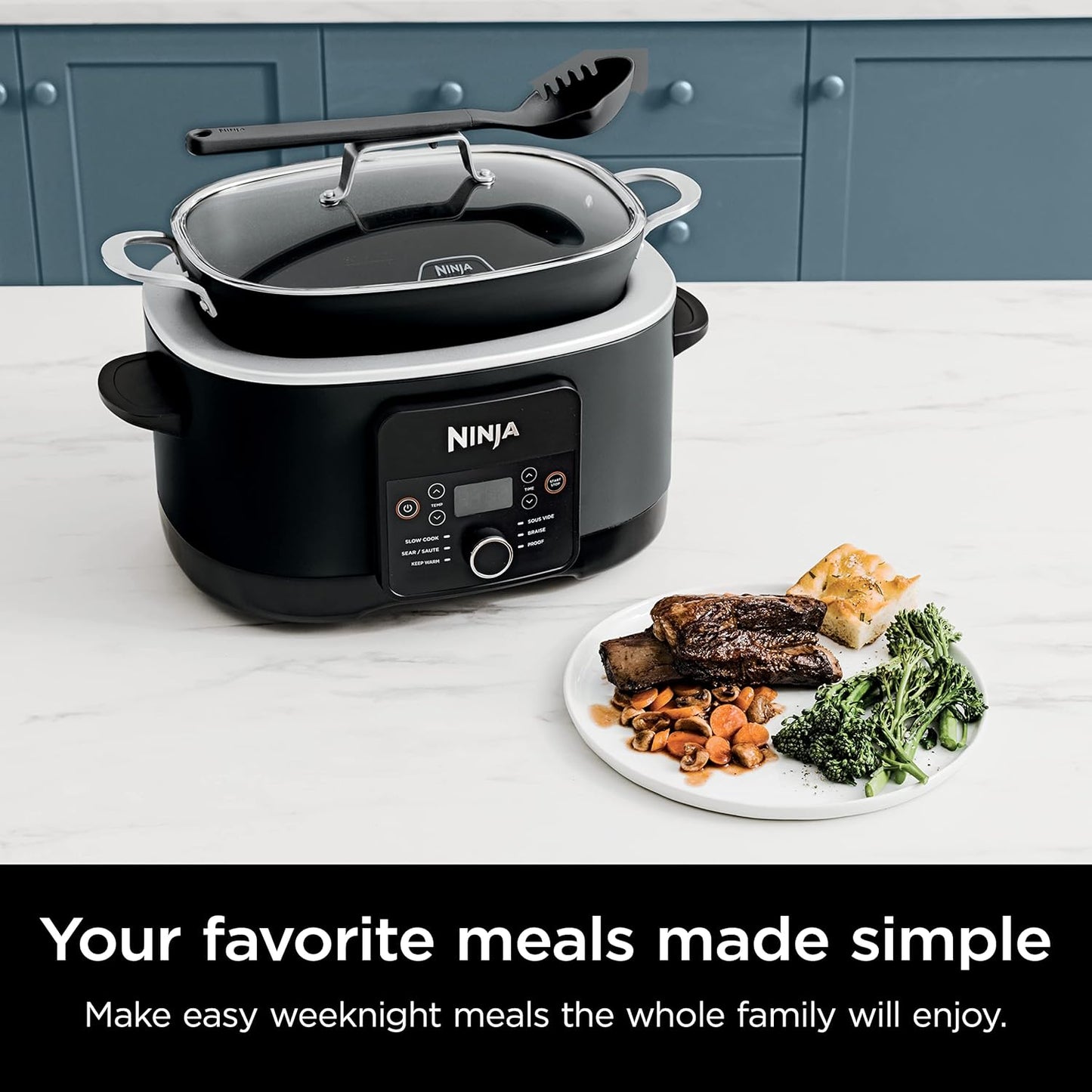 Ninja® 12-in-1 PossibleCooker™ PLUS - 8.5-Qt Multi-Cooker with Sous Vide & Proof | Nonstick, Oven Safe to 500°F | Black
