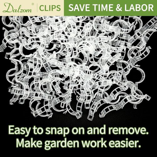 Dalzom® Tomato Clips - 300 Pcs Plastic Trellis Support for Healthy Vegetable Growth | Ideal for Vines