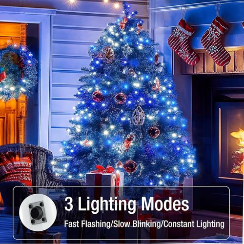 Fairy Lights 12 Pack - 7ft Battery Operated 20 LED Twinkle Lights | Waterproof Mini String Lights for DIY Party & Wedding Decor - Blue and White
