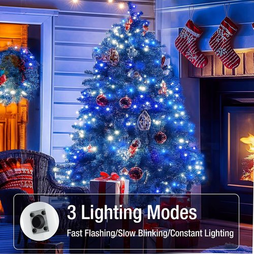 Fairdeer 6 Pack Fairy Lights Battery Operated - 7ft 20 Led Twinkle Lights 3 Modes, Bulk Mini String Lights Waterproof for Mason Jars Vases DIY Party Wedding Decoration Christmas -Blue and White