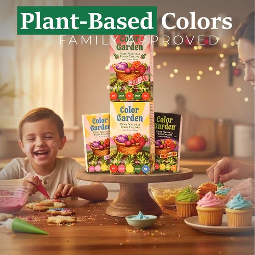 Color Garden Pure Natural Food Coloring, Orange – 5 ct 1 oz | Plant-Based, Vegan, Non-Toxic Liquid Food Dye, Healthy Food Coloring