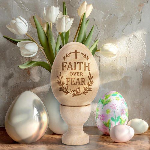 He Is Risen Easter Decor – Religious Easter Cross Decoration for Home, Catholic Easterr Gift and Catholic Gifts, Christian Religious Easter Decorations, Easterr Basket Stuffers and Small Tree Ornament