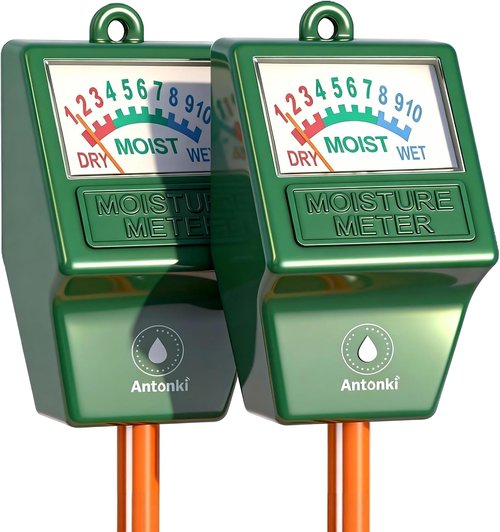 Antonki Soil Moisture Meter - 2 Pack Plant Water Tester for Indoor & Outdoor Gardening | No Battery Needed