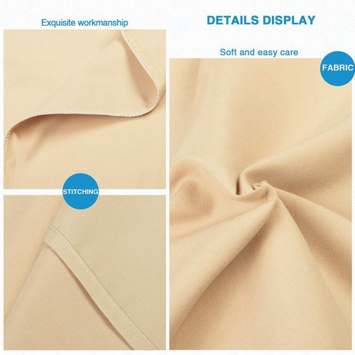 FLXXIE Pillow Cases - Soft Microfiber Standard Size Pillow Covers | Wrinkle & Stain Resistant, 2-Piece Set, Light Taupe 20x26