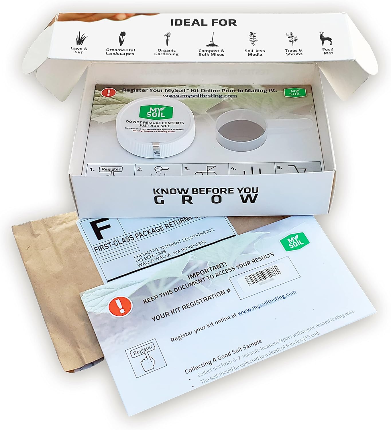 MySoil Soil Test Kit - Accurate Nutrient & pH Analysis for Lawn & Garden Success