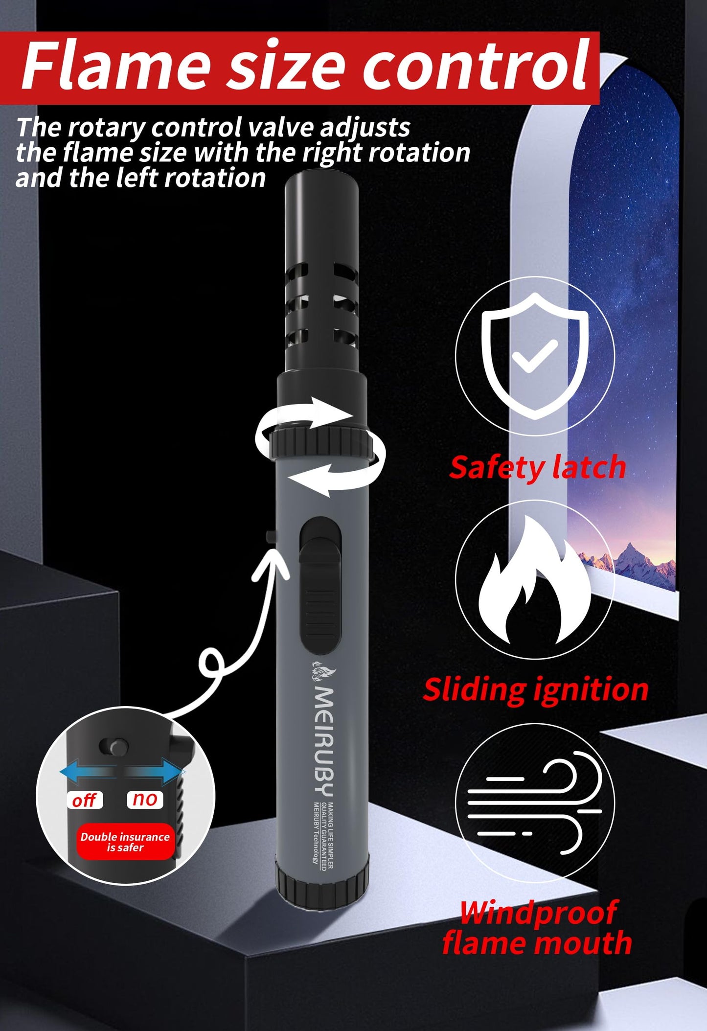 Stocking Stuffers Gifts for Men Dad Adults Torch Lighter,Lightsaber Torch Flame Butane Lighter Christmas Birthday Gifts for Dad Father Husband Grandpa, Cool Gadgets for Men 2025