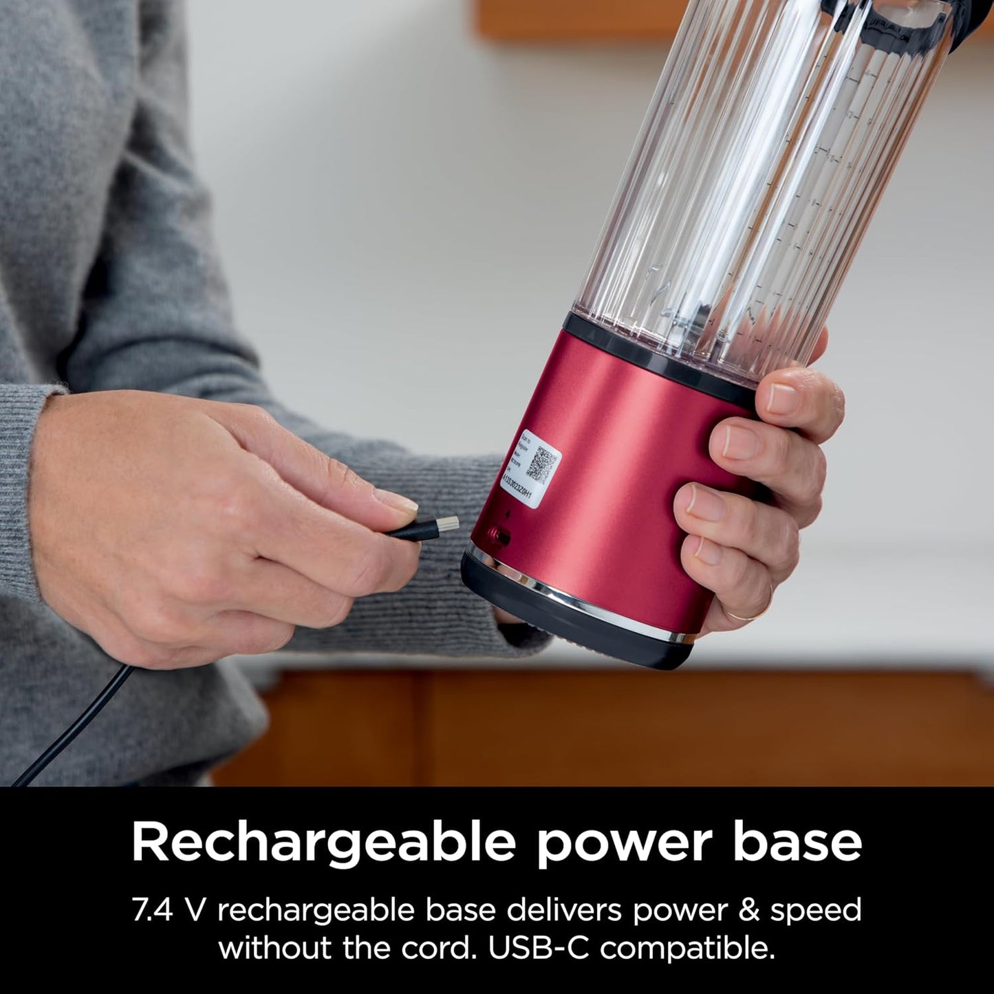 Ninja Blast Portable Blender - Cordless 18oz Personal Blender for Shakes & Smoothies | Leakproof, USB-C, Red