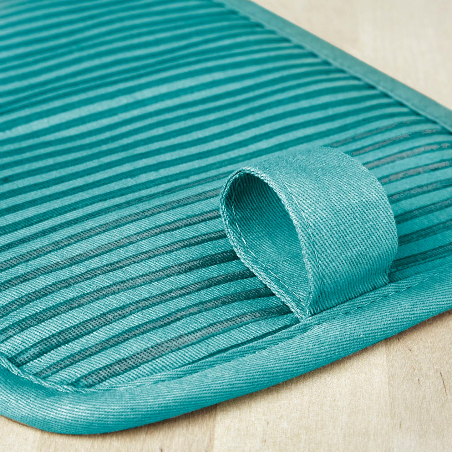KitchenAid Beacon Two-Tone Non-Slip Pot Holder Set, Aqua Sky, 7"x10", 2 Piece
