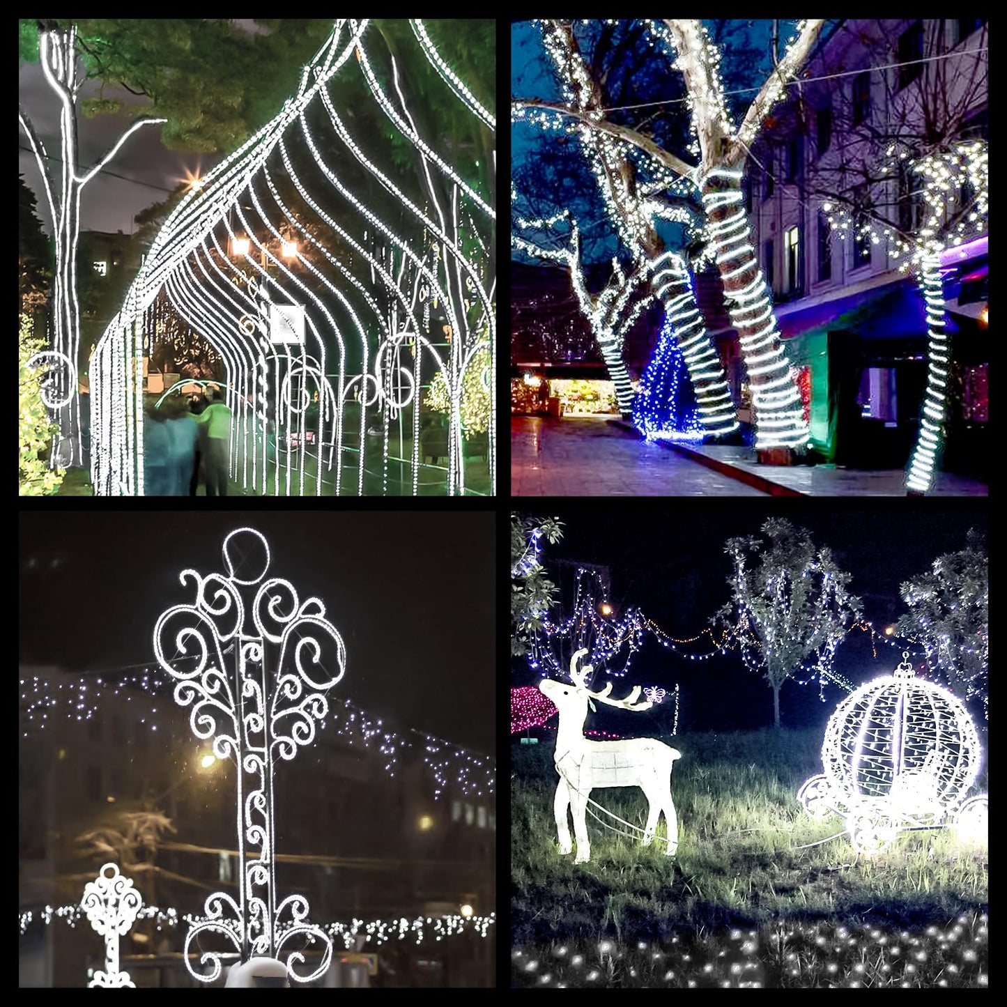 SHGPODA 66ft/20m 720 LEDs Rope Lights, Cool White Rope Light Outside, Waterproof Rope Lighting for Indoor Outdoor, Plug in Flexible Connectable Decor Lights for Garden, Patio, Pool, Bedroom (6000K)