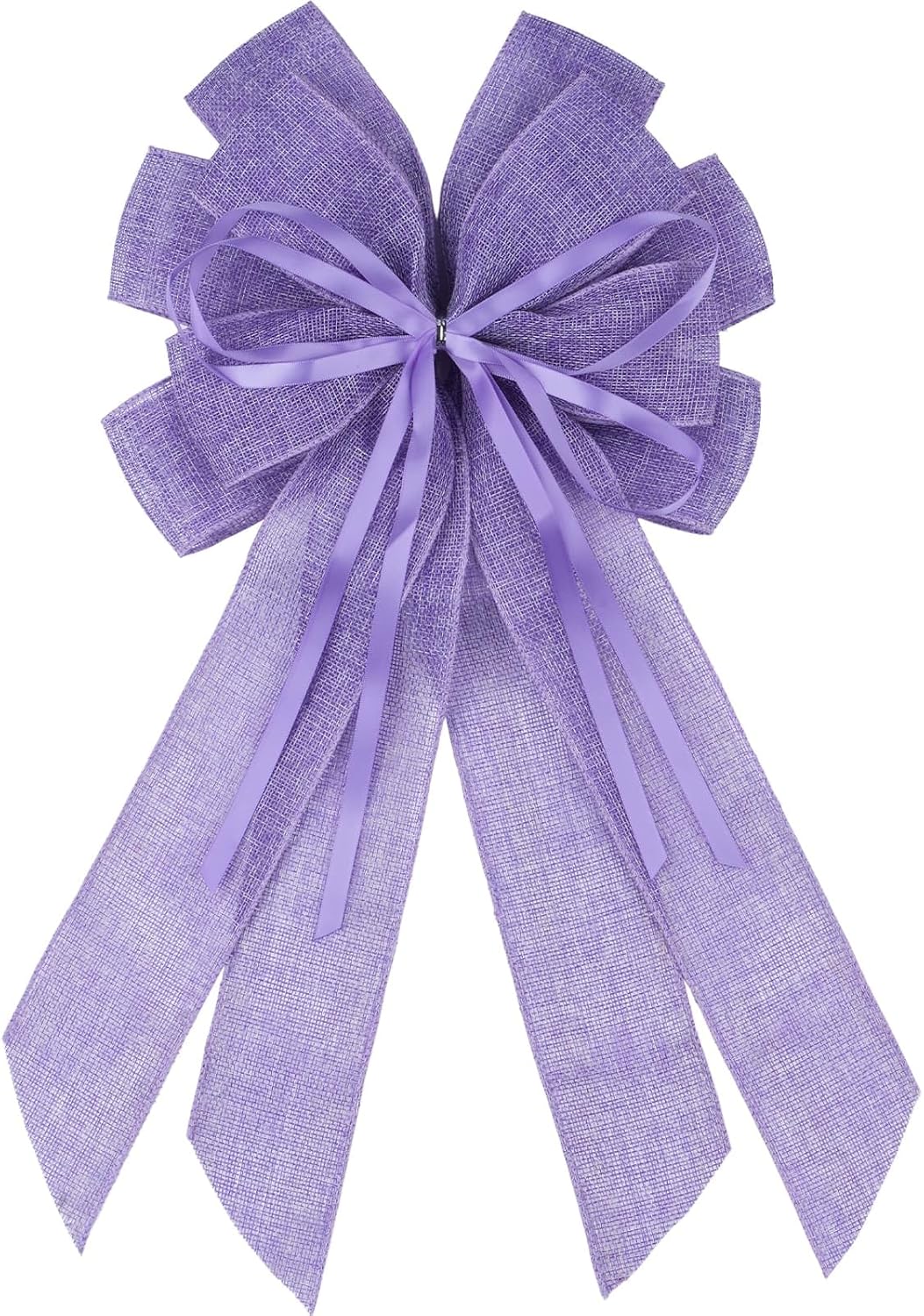 YKW Large Purple Burlap Bow - Elegant 20x11 Inch Wreath Decor for Weddings & Holidays
