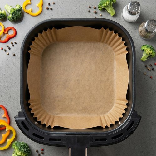 400Pcs Air Fryer Liners Disposable,8" Square Food Grade Air Fryer Paper Liners,Non-Stick Parchment Paper Liners for Ninja AF141 5 QT Pro AF181 6.5QT,Cosori Chefman 6 QT &Other 5 to 8Qt Airfryer