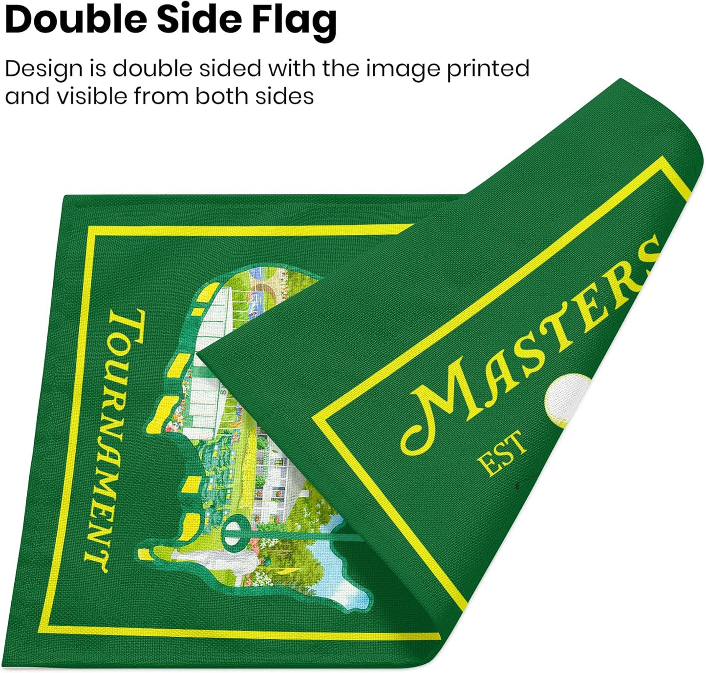 Ma-sters Golf Garden Flag - 12x18 Inches Outdoor Decor for Lawn & Patio | Holiday Home Decoration
