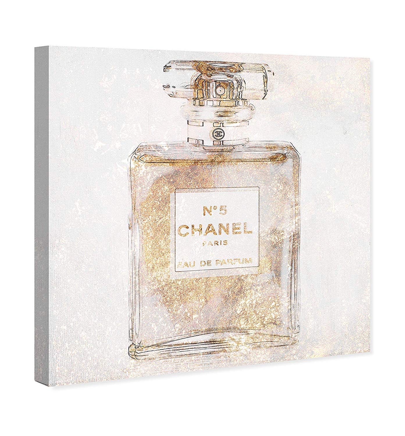 The Oliver Gal Artist Co. Parfum Glimmer | Modern Premium Canvas Art prints, 12 in x 12 in, Pastel Pink